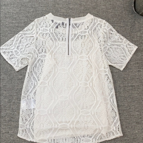 Banana Republic Cream Lace Top, Like New, Sz XS - Picture 3 of 4